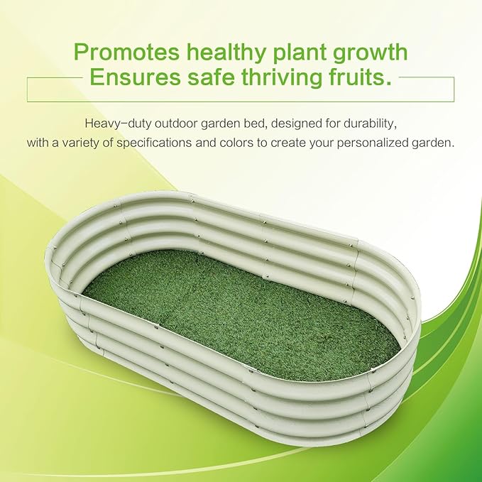 Gardmax 2 Pack Galvanized Raised Garden Bed, Lightweight Planter Boxes Outdoor with Easy Assembly, Large Garden Bed for Vegetables, Fruits, Flower