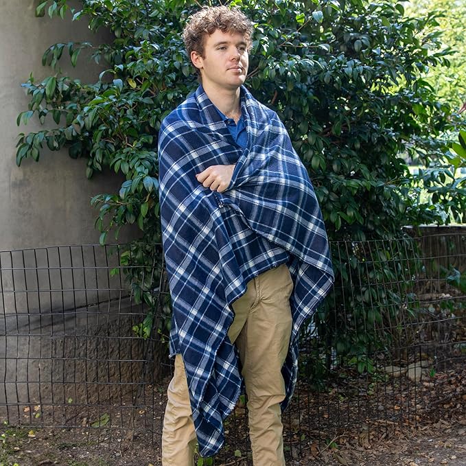 50x60 Throw Blankets, Plaid Fleece Throw Blankets for Bedroom, Couch, Livingroom, Chair, Pets, Outdoors