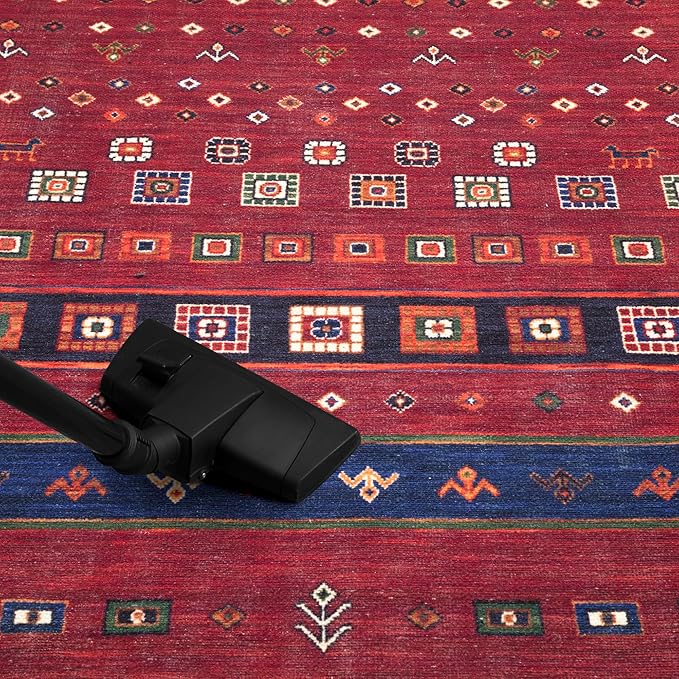 Keen Home Design 9x12 Rug - Machine Washable Area Rug with Non-Slip Backing, Ideal for Living Room, Dining Room, Bedroom - Vintage, Easy Clean, Durable, Low Pile Rug - (9' x 12')