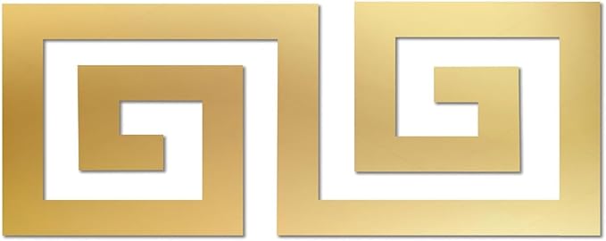 15 Pcs DIY Geometric Shape Acrylic Decorative Mirror Stickers Removable Adhesive Wall Mirror Décor for Living Room Home Background (Gold,3.15 * 7.87inches)