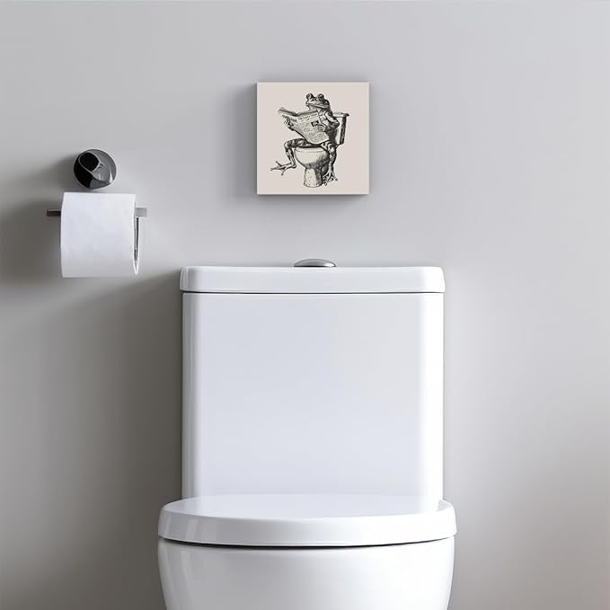 Funny Bathroom Decor, Funny Bathroom Wall Art, Black and White Bathroom Decor, Cute Bathroom Decor, Bathroom Decor for Shelves, Wooden Box Decor Sign for Home Farmhouse Office Living Room Table Shelf