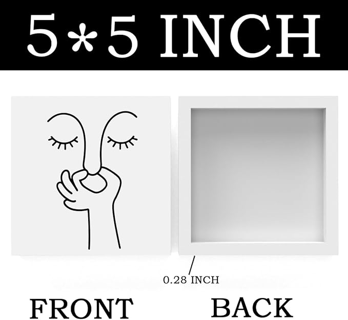 Funny Bathroom Decor, Black and White Bathroom Decor, Boho Dorm Decoration, Dorm Room Decoration for Shelves, Wooden Box Decorations Sign for Home Farmhouse Office Living Room Table Shelf