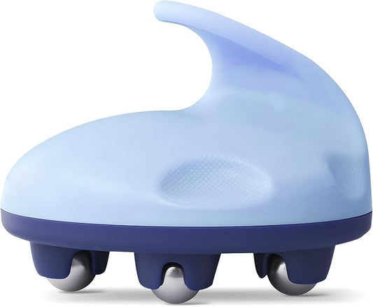 Lymphatic Massage Roller for Cellulite Remover Body Sculpting - Handheld Cellulite Massage Tool for Body Bloat Blood Circulation Lymphatic Drainage Blue