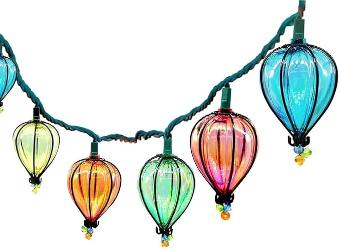 11FT Multicolor String Lights with 10 Bulbs, UL Listed Connectable Waterproof Decorative LED Lights Hanging for Backyard Patio, Indoor/Outdoor for Christmas Wedding Party Festival Lighting