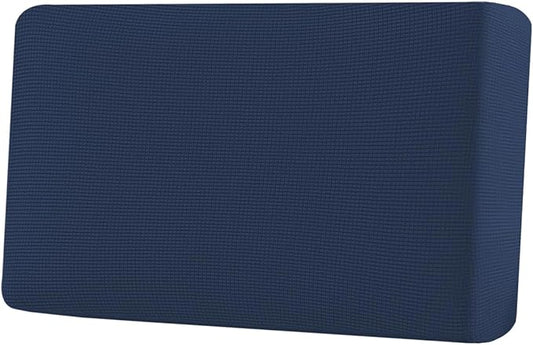 H.VERSAILTEX Super Stretch Individual Seat Cushion Covers Sofa Covers Couch Cushion Covers Slipcover Sets Thick Jacquard Textured Twill Fabric (1 Piece Loveseat Cushion Cover, Navy)