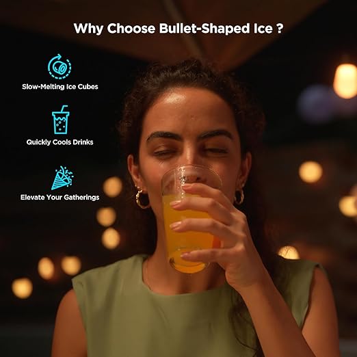 GoveeLife Smart Countertop Ice Makers, Portable Ice Maker Machine with Self-Cleaning, 6 Mins 9 Bullet Ice, 26lbs/24Hrs, Voice Remote for Home Kitchen Party Camping, with Ice Scoop Stainless Silver