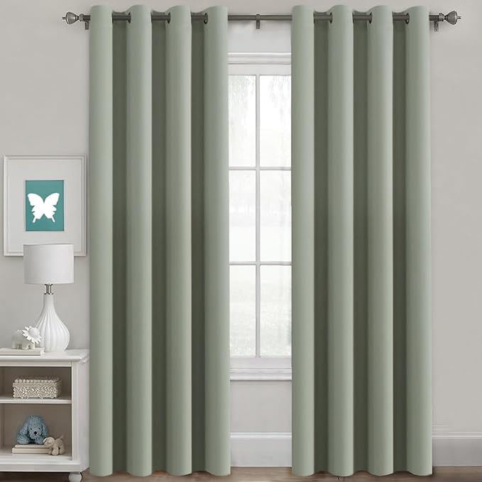 H.VERSAILTEX Blackout Curtains for Bedroom/Living Room, Length 63"/72"/84"/96"/108", Multi Colors, Room Darkening Thermal Insulated Grommet Window Curtains - 2 Panels