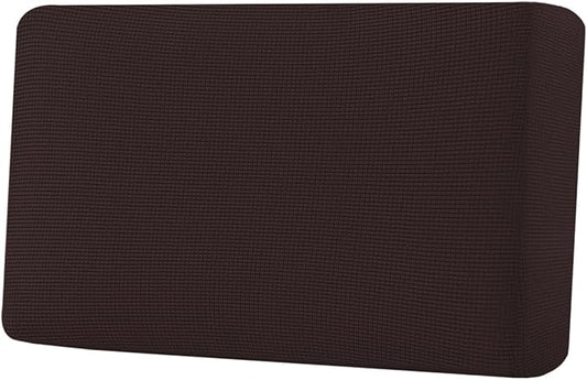 H.VERSAILTEX Super Stretch Individual Seat Cushion Covers Sofa Covers Couch Cushion Covers Slipcover Sets Thick Jacquard Textured Twill Fabric (1 Piece Loveseat Cushion Cover, Chocolate)