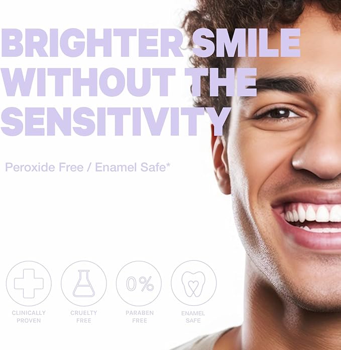 Glim Professional Teeth Whitening Strips| 42 Strips (21 Treatments), Hydrogen-Free, Peroxide-Free, Non-Toxic, Dentist Recommended, Sensitivity Free - Vegan & Cruelty Free - (Mint)