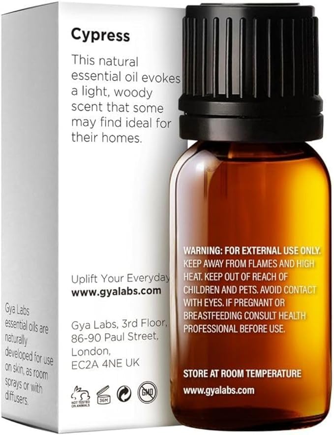 Gya Labs Cypress Essential Oil for Diffuser - 0.34 Fl Oz - 100% Pure Natural Cypress Oil for Aromatherapy & Candle Making Scent