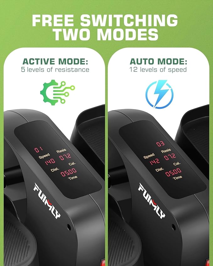 FUNMILY Under Desk Elliptical Machine, Large LCD Ellipse Leg Exerciser as Seen on TV, While Sitting for Seniors/Adults, 100% Pre-Assembled Exercise Equipment with Remote & Magnetic Storage