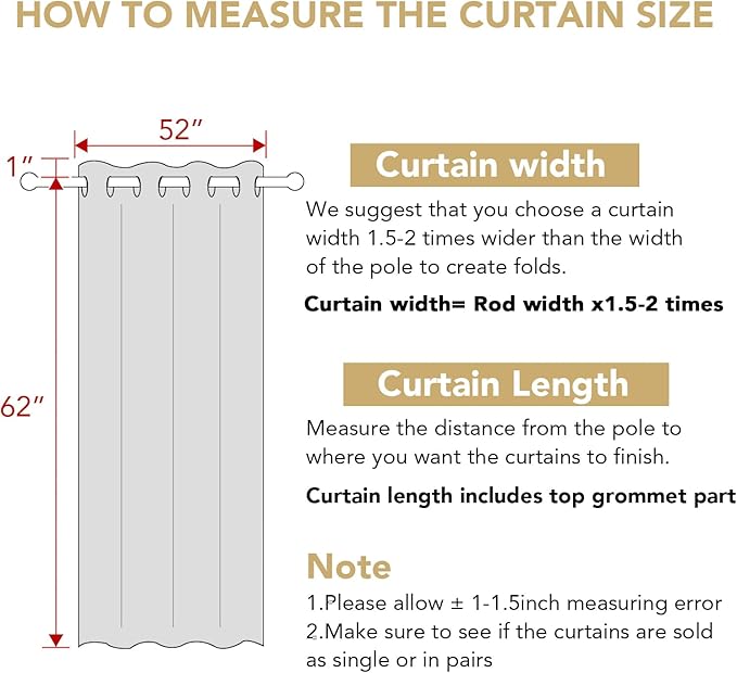 H.VERSAILTEX Blackout Window Curtain Panels Thermal Insulated Room Darkening Solid Grommet Curtains/Drapes for Bedroom Privacy Protection (Set of 2 Panels,52 by 63 Inch Long, Baby Pink)