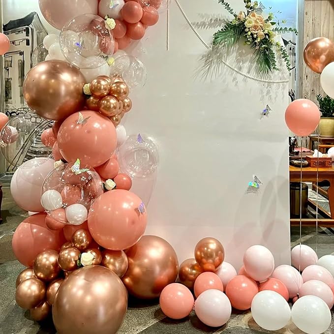 130pcs Coral Red Balloons Different Sizes 18" 12" 10" 5" Pastel Red Latex Balloon Garland Arch Kit for Birthday Baby Shower Graduation Wedding Valentine's Day Christmas Party Decorations