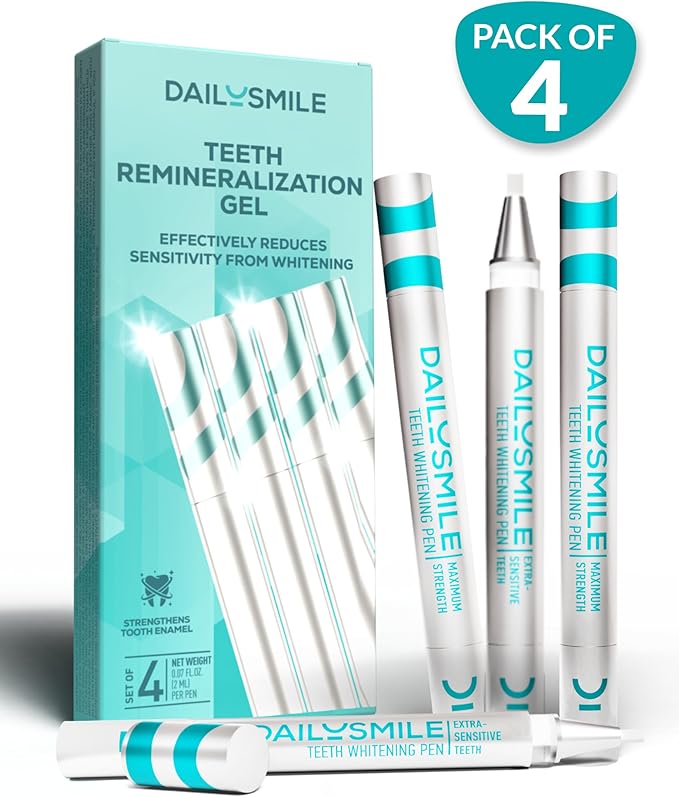 Teeth Whitening Pen, Gentle Teeth Whitening Gel for Sensitive Teeth, Tooth Whitener Kit, Effective Whitening Gel for Tooth Stains, Natural Instant Smile Whitening, Bright White Teeth-04 PK