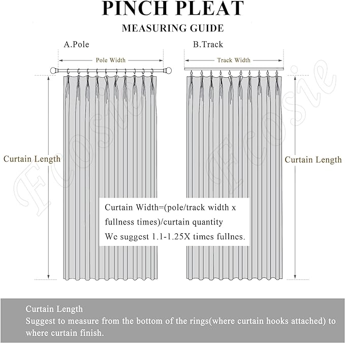 150 Inches Extra Wide Room Divider Draperies, Pinch Pleat Drapes, Absolutely Blackout Sliding Door Drapery, Total Privacy Ceiling Track Curtains, 150" W by 96" L, Light Brown (1 Panel)