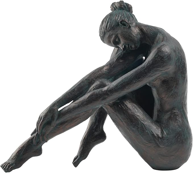 Guichifun Yoga Dancer Statue Home Decoration - Resin Bronze Sculpture Modern Creative Home Garden Statue Handicrafts Art Ware Home Décor Office Room or Outdoor Garden Gifts 16.3 x 7.15 x 13.9 Inch