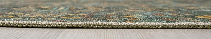 Keen Home Design 9x12 Rug - Machine Washable Area Rug with Non-Slip Backing, Ideal for Living Room, Dining Room, Bedroom - Vintage, Easy Clean, Durable, Low Pile Rug - (9' x 12')