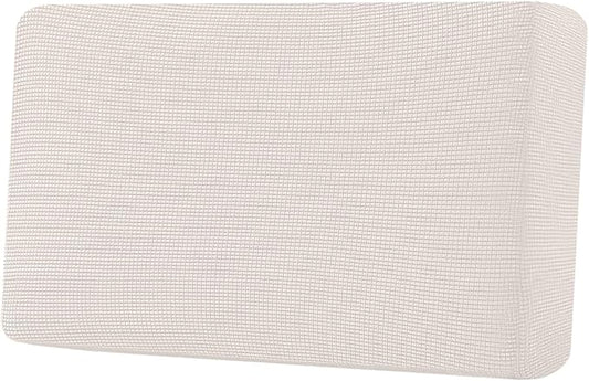 H.VERSAILTEX Super Stretch Individual Seat Cushion Covers Sofa Covers Couch Cushion Covers Slipcover Sets Thick Jacquard Textured Twill Fabric (1 Piece Loveseat Cushion Cover, Ivory)