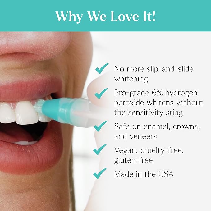 GLO Science Teeth Whitening Gel Pods – Safe, Effective Tooth Whitener with Silicon Brush, 6% Hydrogen Peroxide – Fastest Way to Whiter Teeth, Sensitivity Free – Gingermint Flavor (Pack of 5)