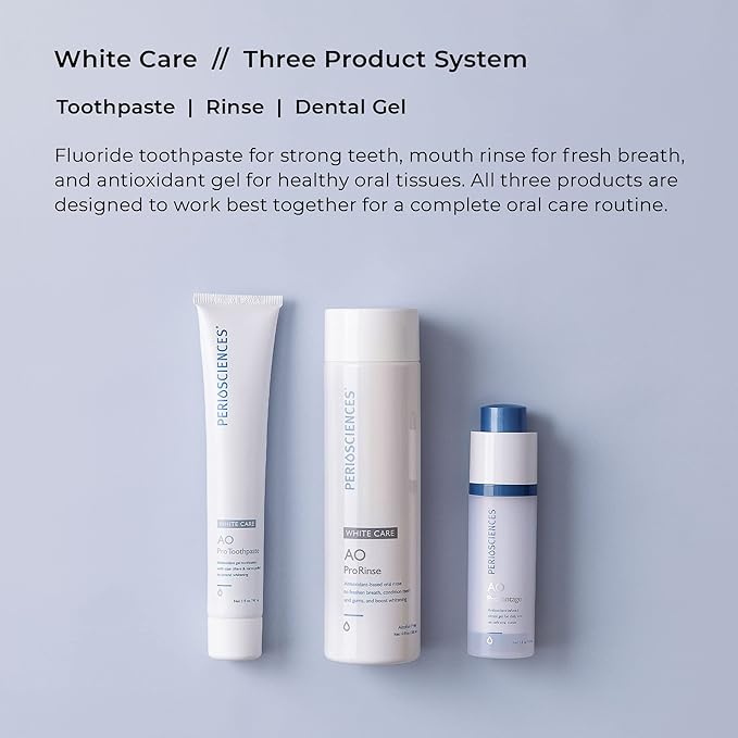 PerioSciences White Care Oral Care Kit - Toothpaste, Mouthwash, Gel