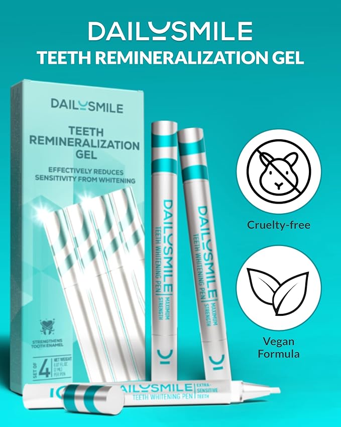 Teeth Whitening Pen, Gentle Teeth Whitening Gel for Sensitive Teeth, Tooth Whitener Kit, Effective Whitening Gel for Tooth Stains, Natural Instant Smile Whitening, Bright White Teeth-04 PK