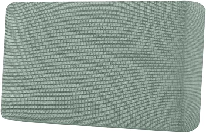 H.VERSAILTEX Super Stretch Individual Seat Cushion Covers Sofa Covers Couch Cushion Covers Slipcover Sets Thick Jacquard Textured Twill Fabric (1 Piece Loveseat Cushion Cover, Sage)