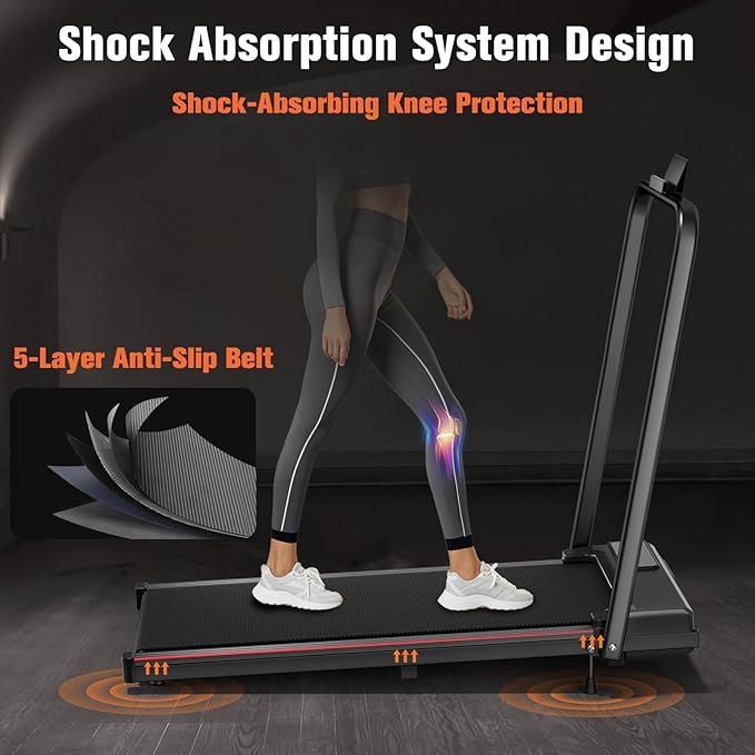 7.8MPH Incline Treadmill for Home, Walking Pad with Handle Bar, Under Desk Compact Treadmill with 350 Lbs Capacity, LED Display & APP, Remote Control, 3.0HP