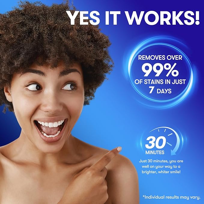 MySmile Teeth Whitening Strips 7 Treatments Kit, Hydroxyapatite-Infuse White Strips, Non-Sensitive Teeth Whitening with Soothing Natural Ingredients, Enamel-Safe, Residue-Free, Non-Slip(14 Count)