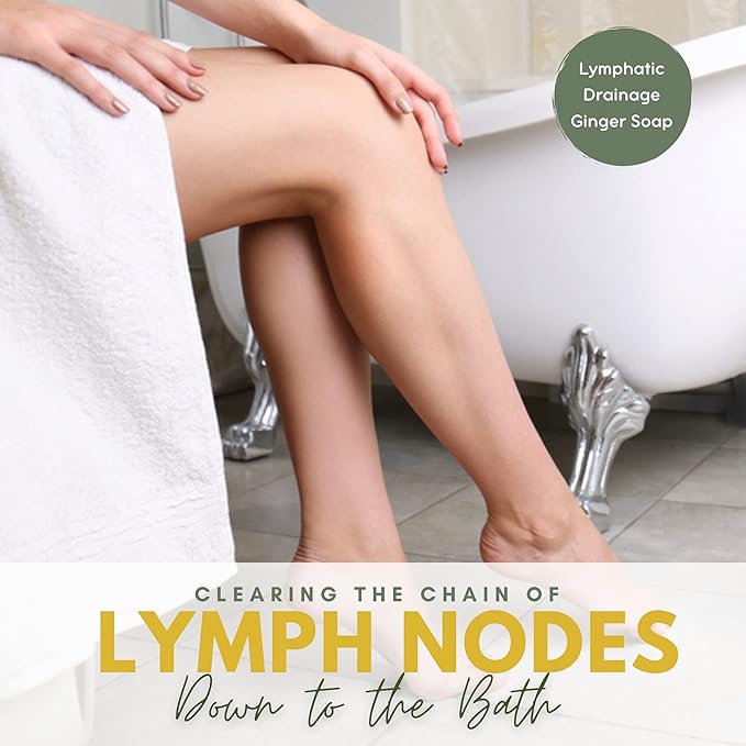 Ginger Soap Lymphatic Drainage Pack 6 - Anti-Cellulite Skin Tightening - Natural Ingredients Detox Soaps for Deep Clean Shower, Detoxification, Rejuvenating