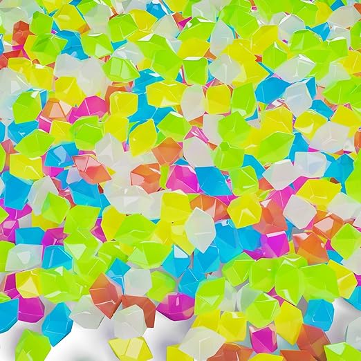 Glow in The Dark Rocks, 500PCS Fairy Garden Decorations Stones, Outdoor Decor for Mixd Color Luminous Pebble Stones for Plants/Backyard/Aquarium (1, Mixd, 500)