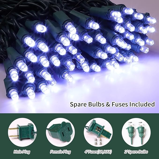150 LED White String Lights - LED Christmas Decoration, Mini led Lights for Indoor Outdoor Home Holiday Party Wedding Independence Day Decoration
