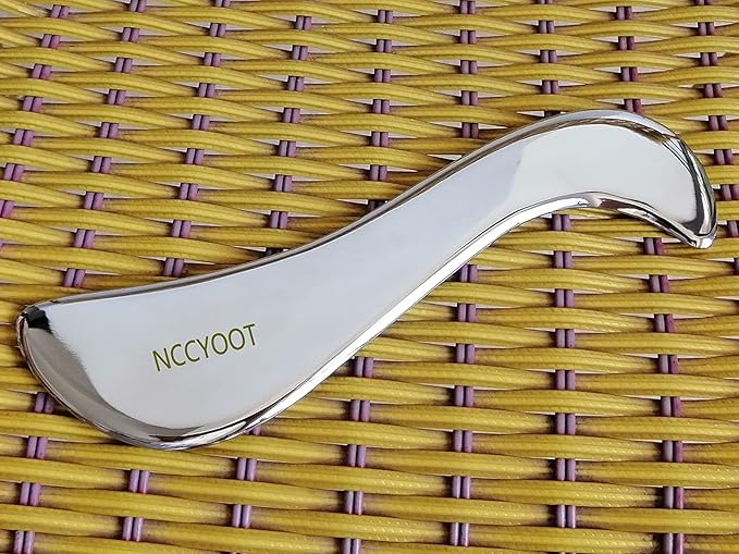Gua sha Tool gua sha Stainless Steel iastm Tool Gussha Massage Tool Muscle Scraping Tool for Soft Tissue Therapy and Reduce Arms,Back, Legs, Neck Muscle Pain(SSL)………