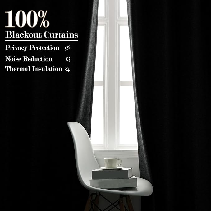 100" W x 96" L Faux Linen Room Divider Curtains, Full Blackout Pinch Pleated Drapes for Traverse Rod, Bedroom Divider Privacy Drapery with Hooks for Ceiling Track, 1 Panel, Mid Grey