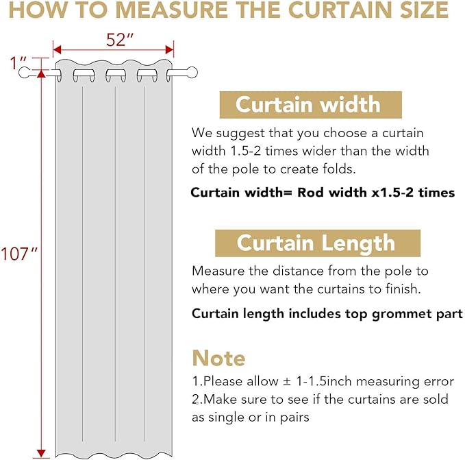 H.VERSAILTEX Blackout Thermal Insulated Solid Room Darkening Curtains/Panels/Drapes for Bedroom 108 Inches Long, Grommet Light Blocking Curtains for Sliding Glass Door, Turquoise Blue, Set of 2