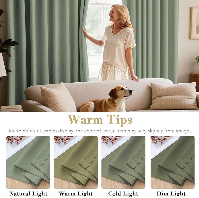 H.VERSAILTEX Thermal Insulated Blackout Window Panels Microfiber Formaldehyde-Free Kids Curtains for Holiday Season Home Decoration,Grommet Top,52 by 96 - Inch - Cyan - Set of 2