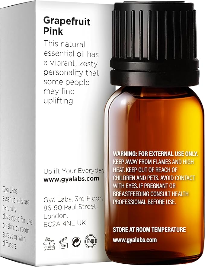 Gya Labs Grapefruit Essential Oil for Skin & Diffuser - 0.34 Fl Oz - 100% Pure Natural Grapefruit Oil for Hair, Aromatherapy DIY & Candle Making Scent