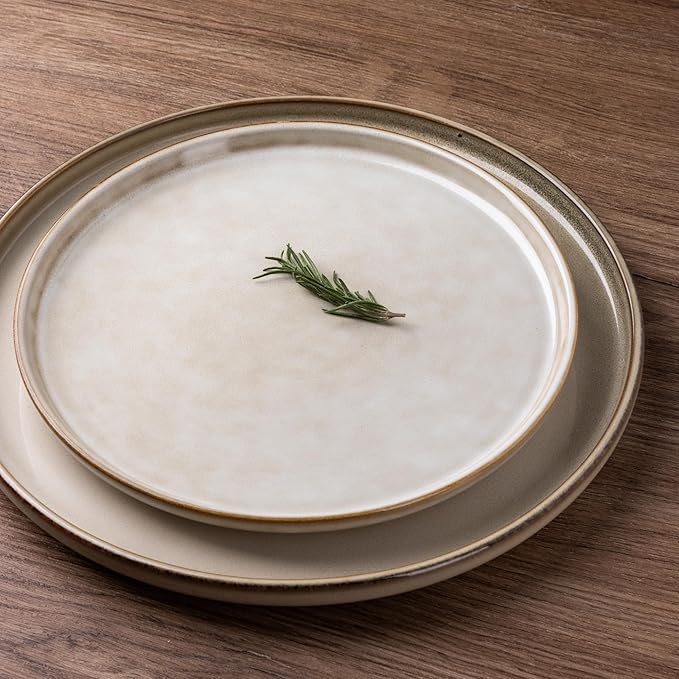 GBHOME Ceramic Dinnerware Sets for 12, 36 Pieces Stoneware Plates and Bowls Sets, Reactive Glaze Dishes -Scratch Resistant, Dishwasher&Microwave Safe