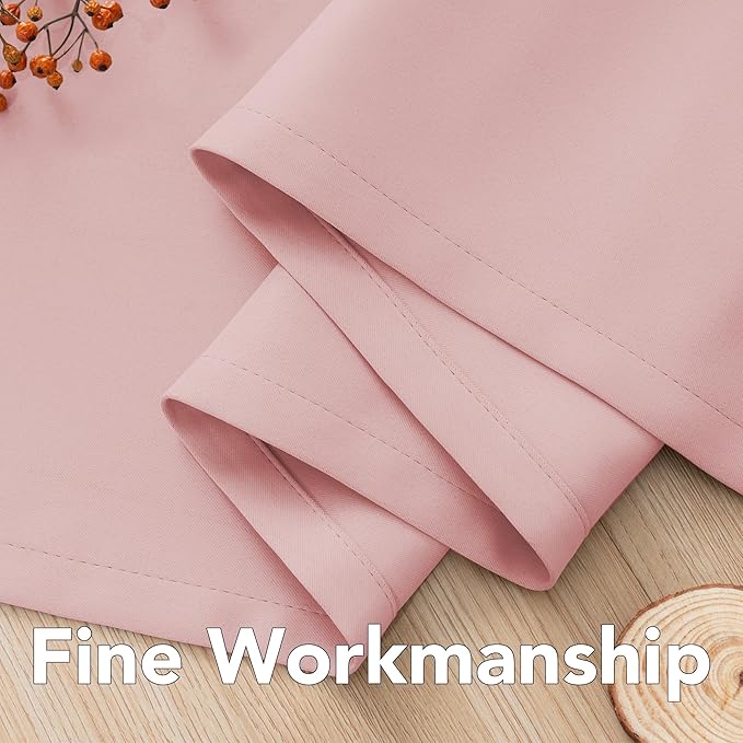 H.VERSAILTEX Blackout Curtains 84 inches Long for Living Room Thermal Insulated Room Darkening Window Treatment Panels Drapes Light Reducing Curtains for Bedroom, 2 Panels, 52" W x 84" L, Baby Pink