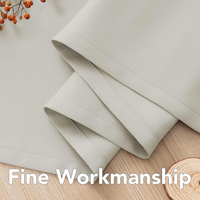 H.VERSAILTEX Room Darkening Curtains for Living Room Light Reducing Thermal Insulated Window Treatment Panels/Drapes Grommet Top 2 Panels (Pale Oak - 52 x 84 Inches)