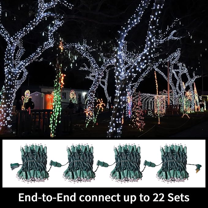 100 Count Cool White -String Lights - 21.6FT LED Christmas Lights, Mini led Lights for Indoor Outdoor Home Holiday Party Wedding Independence Day Decoration