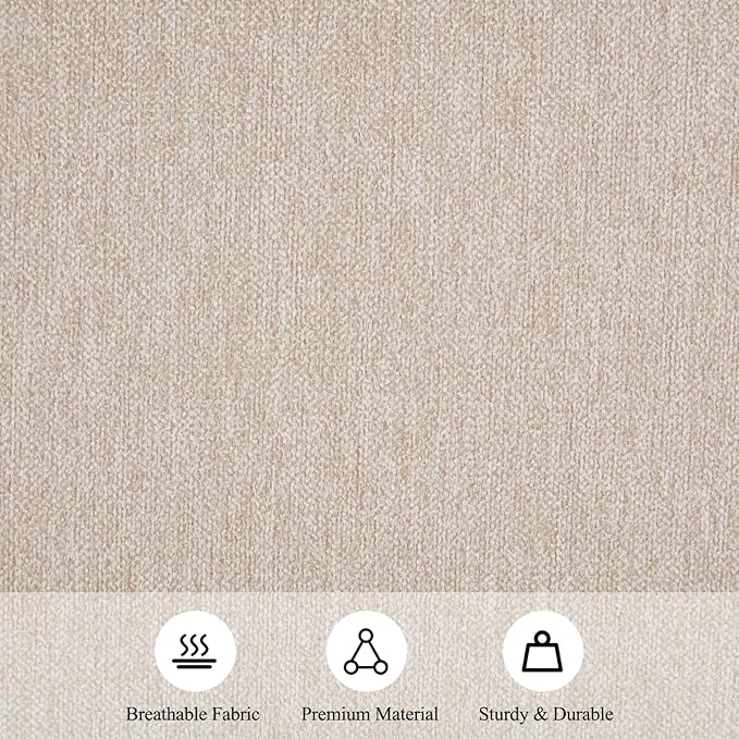 Furniliving 55” End of Bed Bench, Bedroom Bench with Button-Tufted, Large Upholstered Storage Ottoman Entryway Bench with Storage Shoe Cabinet Bench, for Bedroom, Linen, Camel