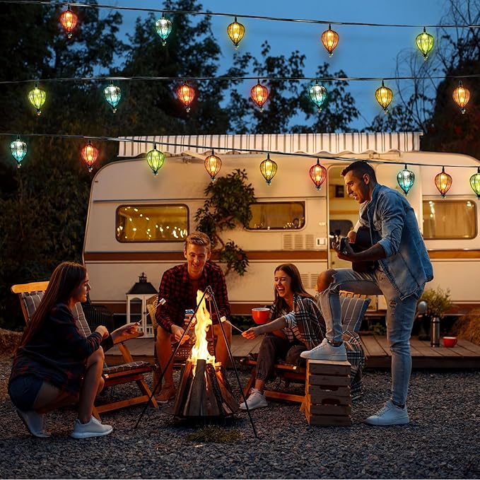 16 Pcs of 11FT Multicolor String Lights with 10 Bulbs, UL Listed Connectable Waterproof Decorative LED Lights Hanging for Backyard Patio, Indoor/Outdoor for Christmas Wedding Party Festival Lighting