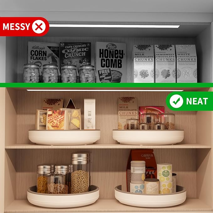 1 Pack 10 Inch Non-Skid Lazy Susan Turntable Organizers - Spinning Rack for Pantry Organization and Storage, Kitchen, Cabinet, Fridge, Bathroom Vanity, Countertop, Under Sink Organizing, Spice Rack