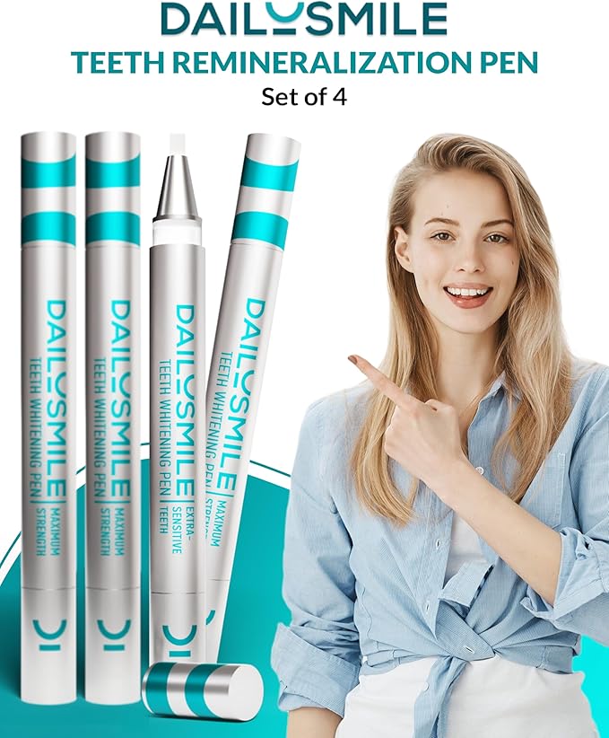 Teeth Whitening Pen, Gentle Teeth Whitening Gel for Sensitive Teeth, Tooth Whitener Kit, Effective Whitening Gel for Tooth Stains, Natural Instant Smile Whitening, Bright White Teeth-04 PK