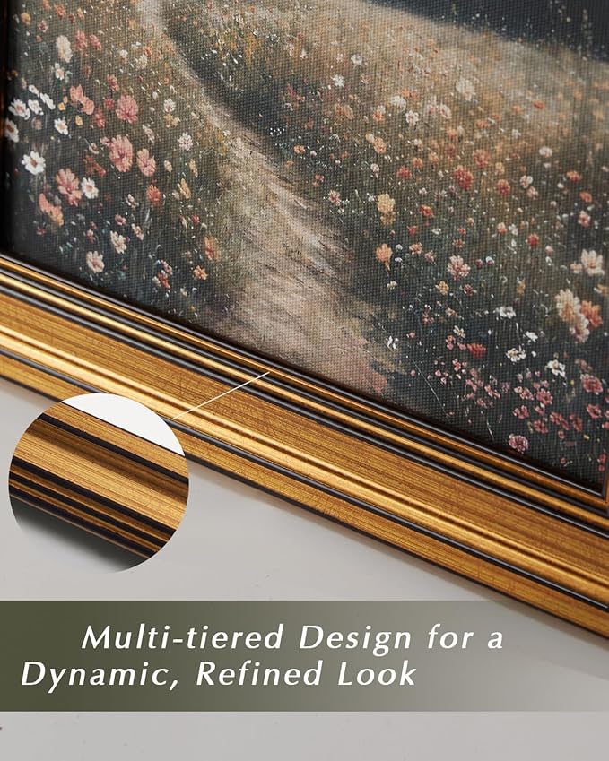 Gold Framed Vintage Wall Art for Living Room, Seaview Painting Prints Shelf Decor for Kitchen, Aesthetic Bedroom Wall Art, Christmas Gifts for Friends or Family (White Sailboat - 8"x10")