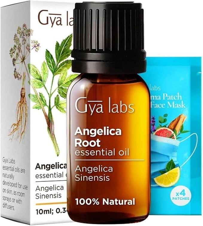 Gya Labs Angelica Root Essential Oil for Diffuser - 0.34 Fl Oz - 100% Pure Natural Angelica Oil for Skin, Hair, Massage & Candle Making Scent