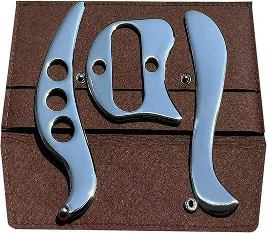 Gua sha Tool gua sha Stainless Steel iastm Tool Gussha Massage Tool Muscle Scraping Tool for Soft Tissue Therapy and Reduce Arms,Back, Legs, Neck Muscle Pain(XSS)………