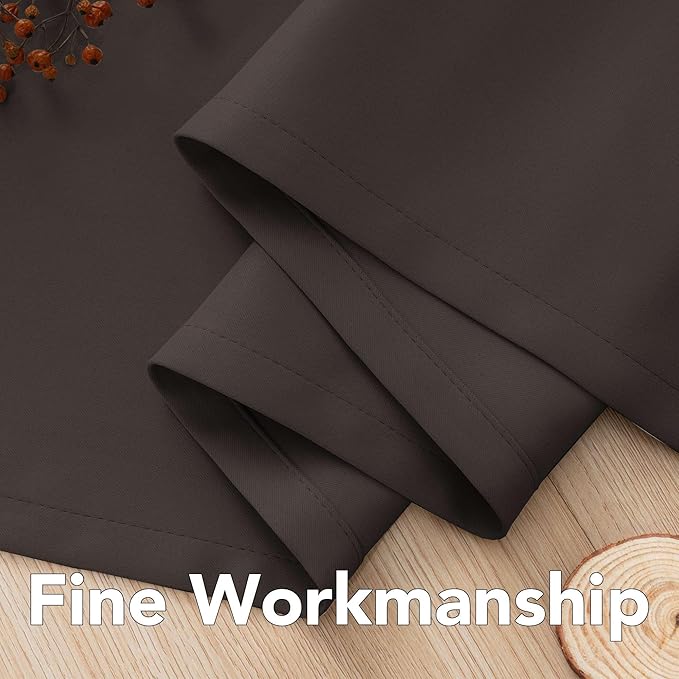 H.VERSAILTEX Blackout Thermal Insulated Curtains for Bedroom/Living Room, 52" Wide x 63" Long Each Panel,Grommet Top (Set of 2 Panels, Chocolate Brown)