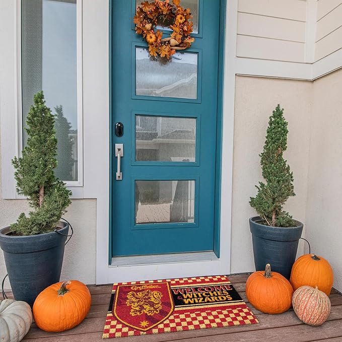 Gertmenian Harry Potter Coir Doormat - 2x3 Welcome Mat (2-Pack), Ideal for High Traffic Areas in Front Door, Garage, Entryway - Paramount Hogwarts/Witches, 80027