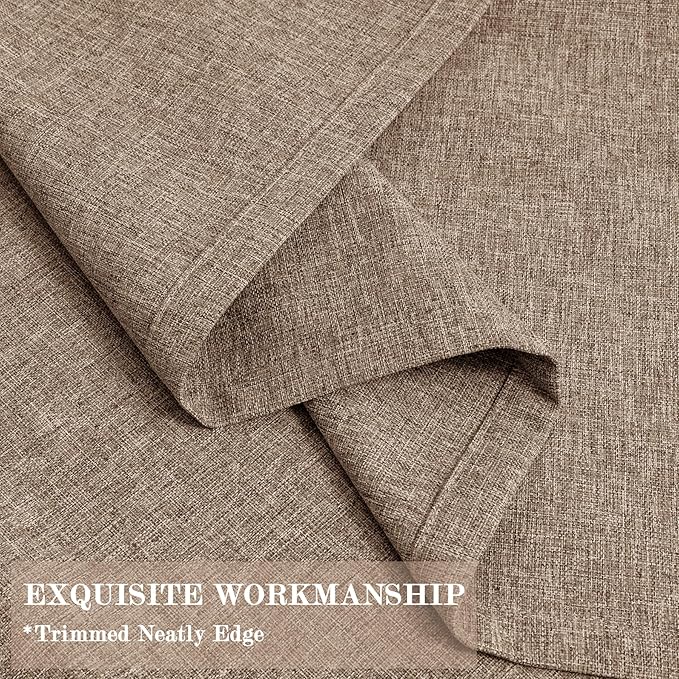 120" Wx96 L Linen Room Divider Drapes for Doorway/Glass Window/Sliding Door/Patio, Extra Wide Pinch Pleated Full Blackout Curtains for Girls Boys Teen Kids Room, 1 Panel, Taupe